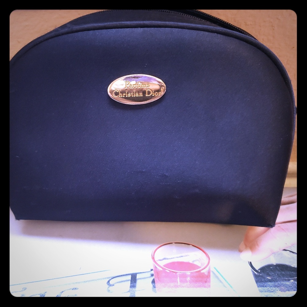 Dior makeup bag color blue
